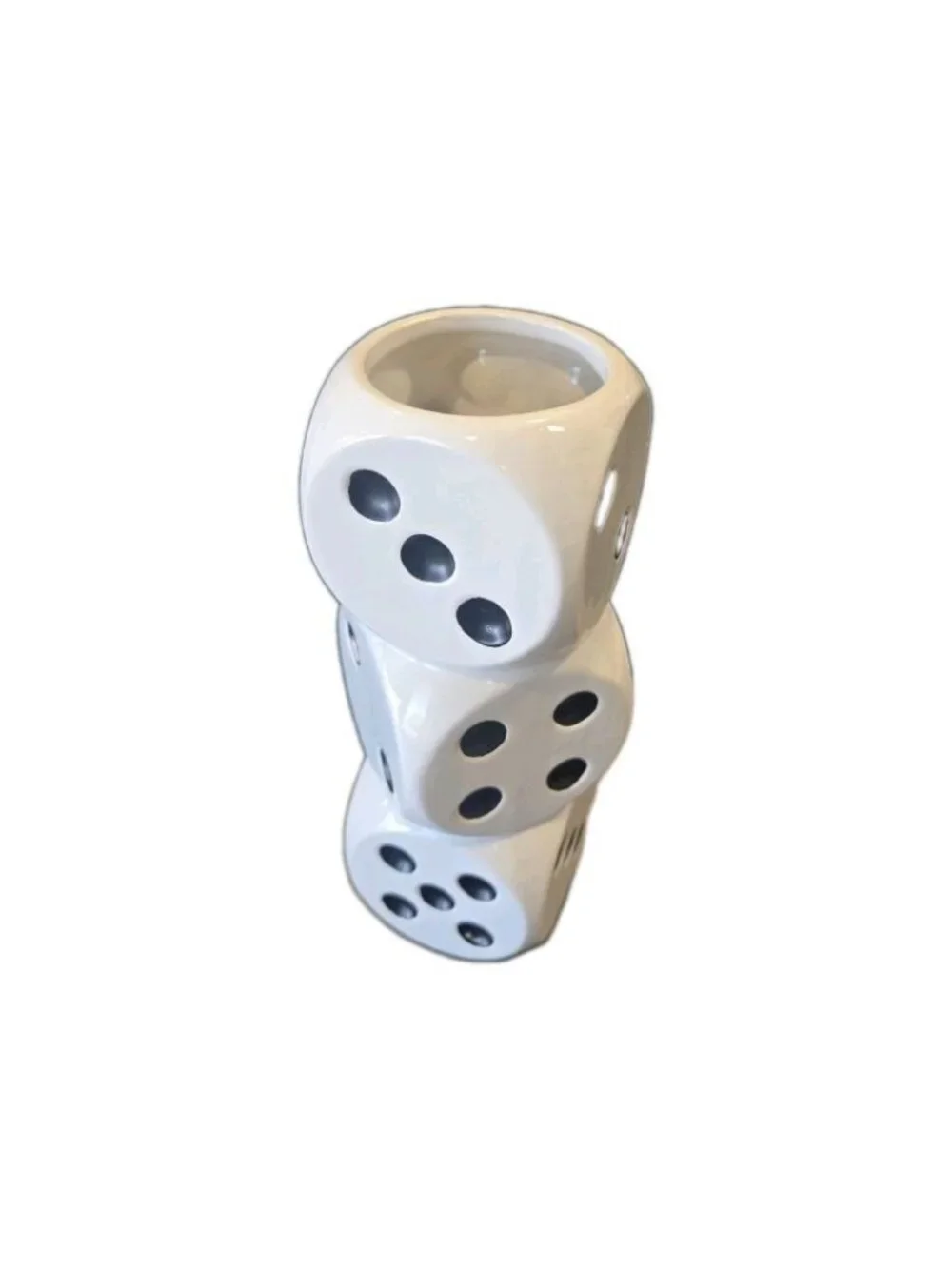 New Stacked Dice Casino Gambling Decorative Flower Table Vase Room Decor